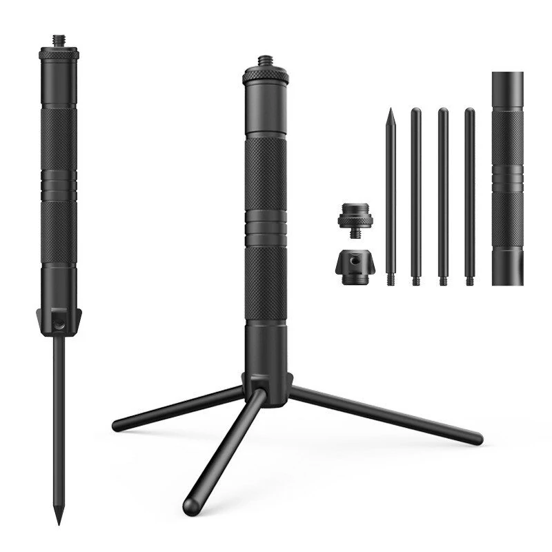 (image for) Aluminum Lantern Stand Camping Lamp Pole for Astrolux® CL01 Foldable Light Support Holder Lamp Bracket Camera Phone Tripod Stand For Picnic